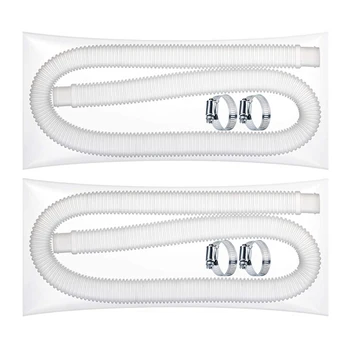 

Universal Filter Pump Above Ground Easy Install Spa With Clamps Practical Replacement Hose For Swimming Pool Hot Tubs Flexible