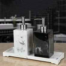 Диспенсер для мыла бутылка мраморный стиль ванная комната ручной дезинфицирующий шампунь для мытья тела лосьон бутылка инструменты для наружного путешествия