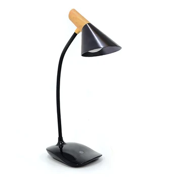 

Usb Rechargeable Led Desks Table Lamp Adjustable Intensity Reading Light Press Switch Wood Grain Desk Lamps Table Lamps