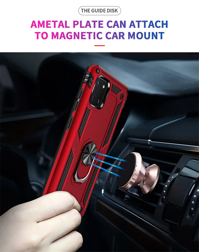 Samsung Galaxy Note 10 Lite Case Magnet Car Ring Stand Holder Cover Samsung Note10 lite A81 M60S Coque funda capa