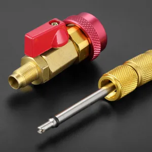 Image 5 - Car Air Conditioning Valve Core R134a Quick Remover Installer Low Pressure refrigerant freon adapter kit Valve Core Remover Tool