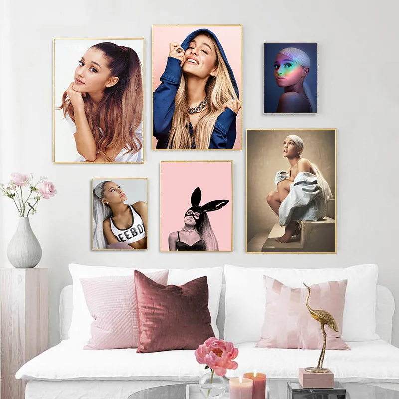 Ariana-Grande-Sexy-Star-Singer-Beauty-Canvas-Poster-Prints-Wall-Art-Canvas-Painting-Pictures-For-Living