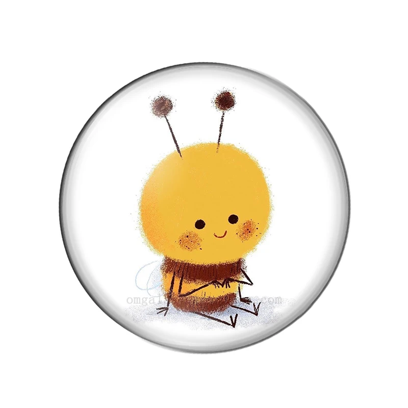 Стеклянный кабошон для фото Mommy Bee to be Round демонстрационная фурнитура с плоским