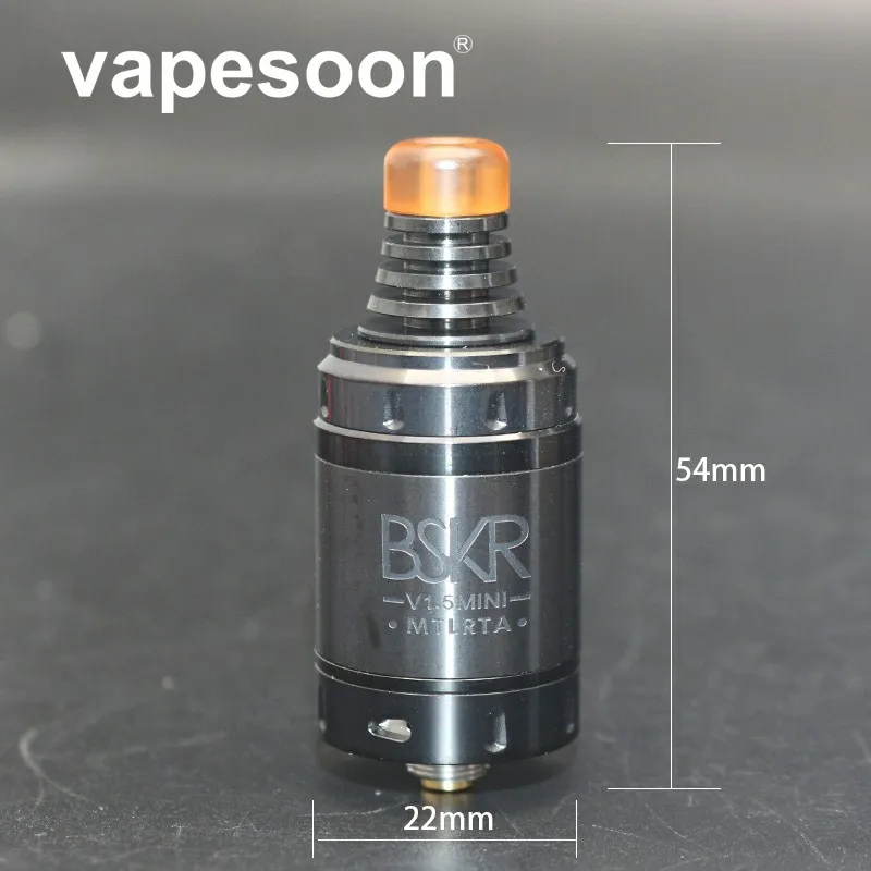 Vapesoon Berserker V1.5 MINI MTL RTA 22 мм версия слот поток воздуха упрощенный Топ заполняющий дизайн подходит 510 поток мод электронная сигарета 1 шт