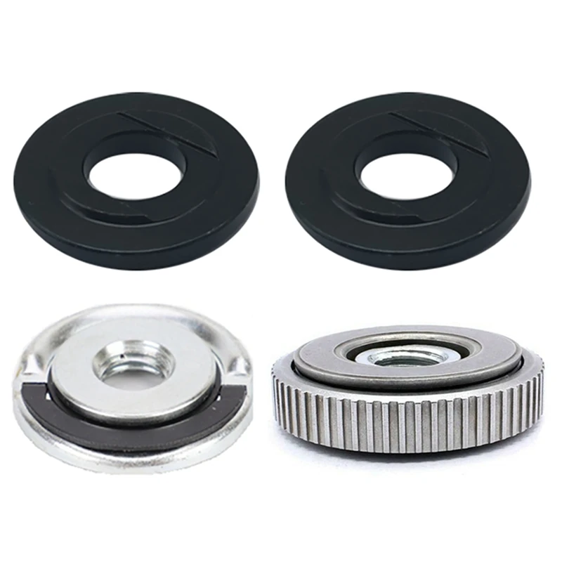 4Pcs Angle Grinder M14 Thread Inner Outer Flange Nut Set Quick Release