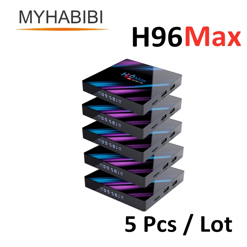 5 Pcs Lot H96 Max Android 10.0 Tv Box RK3318 Smart 4K Ultra HD Dual WiFi Set Top H96Max 3318 Media Player | Электроника