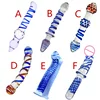 Glass Dildo Blue dots Flower Shape Vaginal Anal Butt Plug Self Comfort Masturbator Sex Toys for Woman toys for adults 1