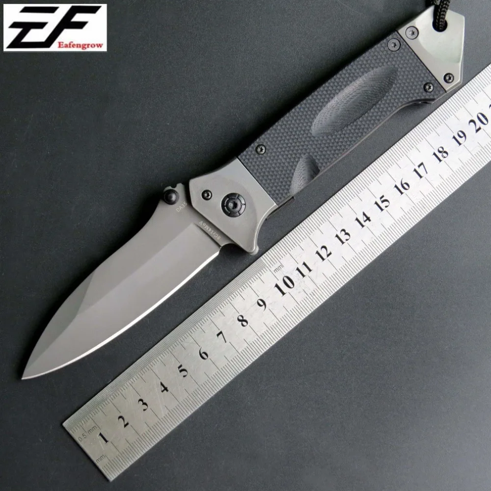 

Eafengrow Folding knife DA35 Hunting Jackknife Steel Blade G10 Handle Tactical Knives Survival Camping EDC Tool