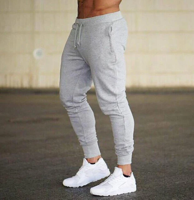 New Jogging Pants Men Sport Sweatpants Running Pants Pants Men Joggers Cotton Trackpants Slim Fit Pants Bodybuilding Trouser Blue