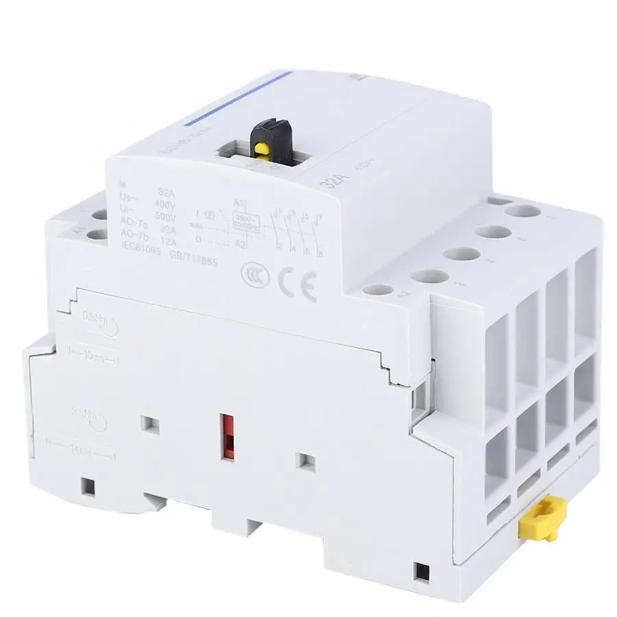 BCH8-32M 230V 4P 32A бытовой AC модульный контактор с ручным переключателем управления