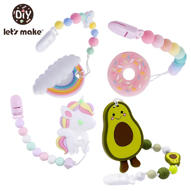 Clips de chupete de silicona para dentición, sin BPA, Charms de silicona de grado alimenticio, soporte para muñeco, ropa de pezón, chupete para bebé