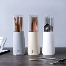 Дренажные палочки для еды, трубка, японская кухня, пылезащитный пластиковый контейнер с пылезащитной крышкой, столовая посуда, ящик, Настольный стеллаж для столовых приборов, инструменты для хранения