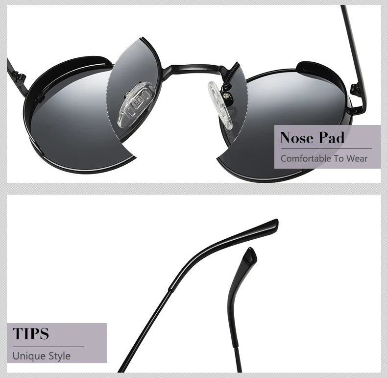 Max Glasiz Простые Модные круглые очки с полароидным стеклом металлическая круглая оправа линзы женские поляризованные солнцезащитные очки стильные вождения gafas