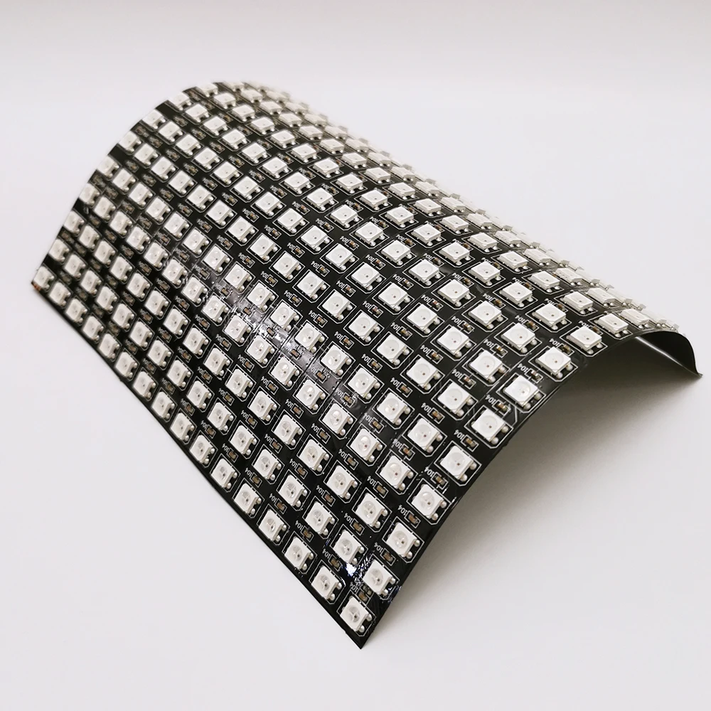WS2812B RGB гибкая 16x16 Пиксельная Панель Матричный экран светодиодный модуль WS2812 IC