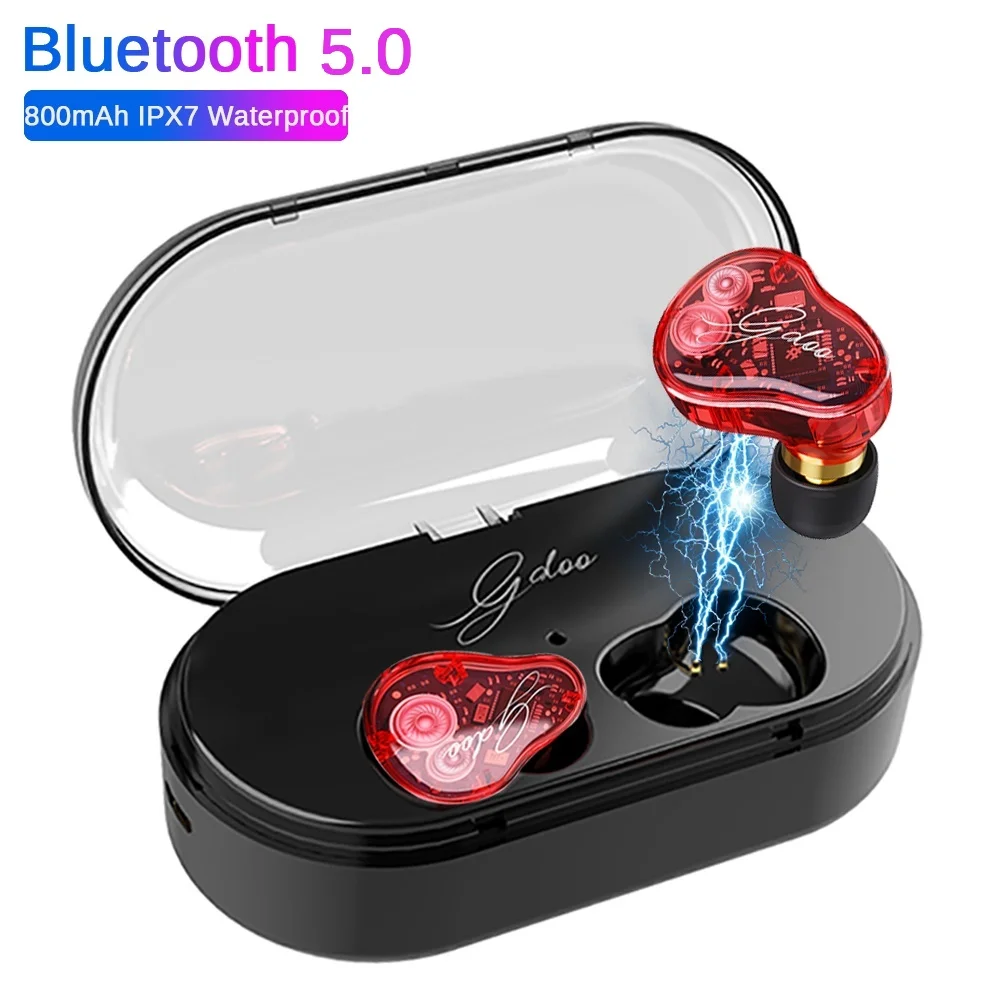 

Newest Touch Control TWS Wireless Earphones Bluetooth 5.0 Earphone IPX7 Waterproof Sports Headset HiFi Stereo Deep Bass Earbuds