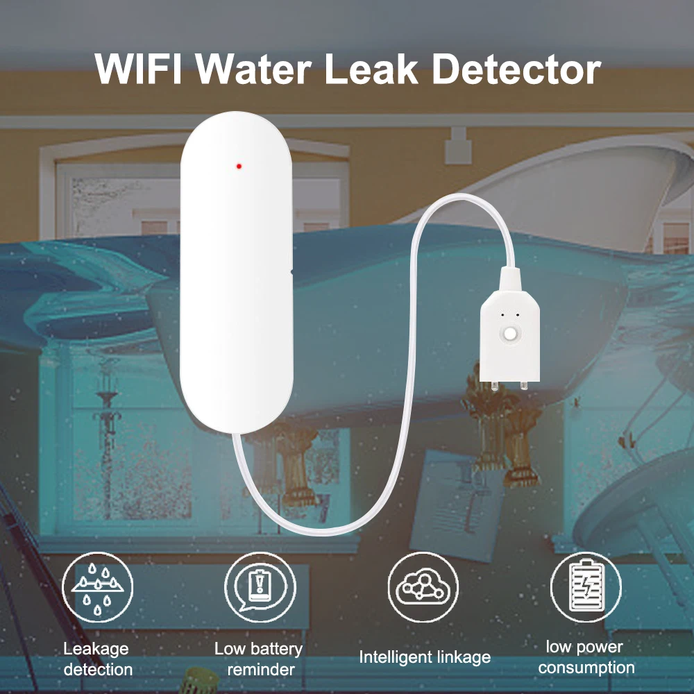 2020 новейший WiFi датчик воды Smart Tuya утечки детектор сигнализации приложение для
