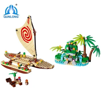 

ESTELLE Moana's Ocean Voyage Friends Building Blocks Maui Princess Moana DIY Model Classic Bricks For Kids Birthday Gifts
