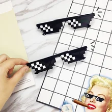 Крутые очки-мозаика черные пластиковые солнцезащитные очки розыгрыши игрушки унисекс