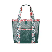 Модная летняя пляжная сетчатая тканевая сумка-Органайзер, водонепроницаемая портативная косметичка, женская косметичка, дорожная сумка на одно плечо