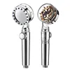 Pressurized Nozzle Turbo Shower Head One-Key Stop Water Saving High Pressure Shower Head Magic Water Line Bathroom Accessor 6