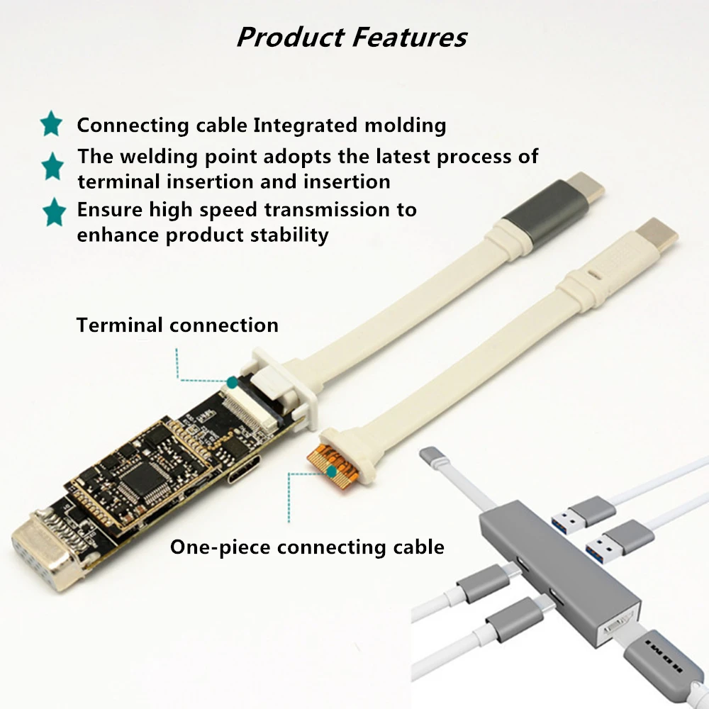 ОВБР USB C центр данных C-Тип HDMI HD PD Быстрая зарядка 5 в 1 конвертер адаптер с USB 3,0 Порты и разъёмы для MacBook huawei MateBook