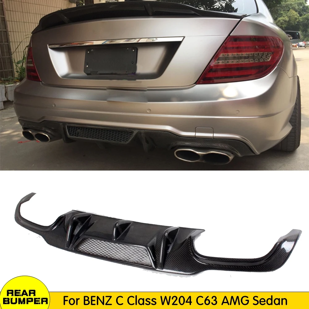 Mercedes Benz W204 C250 C300 C350 C63 AMG Carbon Fiber Rear Diffuser
