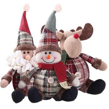 

Christmas Decor Doll Santa Claus Snowman Reindeer Hanging Ornaments Table Cute Innovative Elk Santa Snowman Decoration Kids