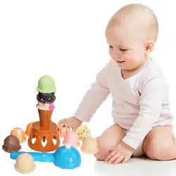 Мороженое стек башня пластиковая еда ненастоящая играть дети детские развивающие игрушки развивающая логическое мышление