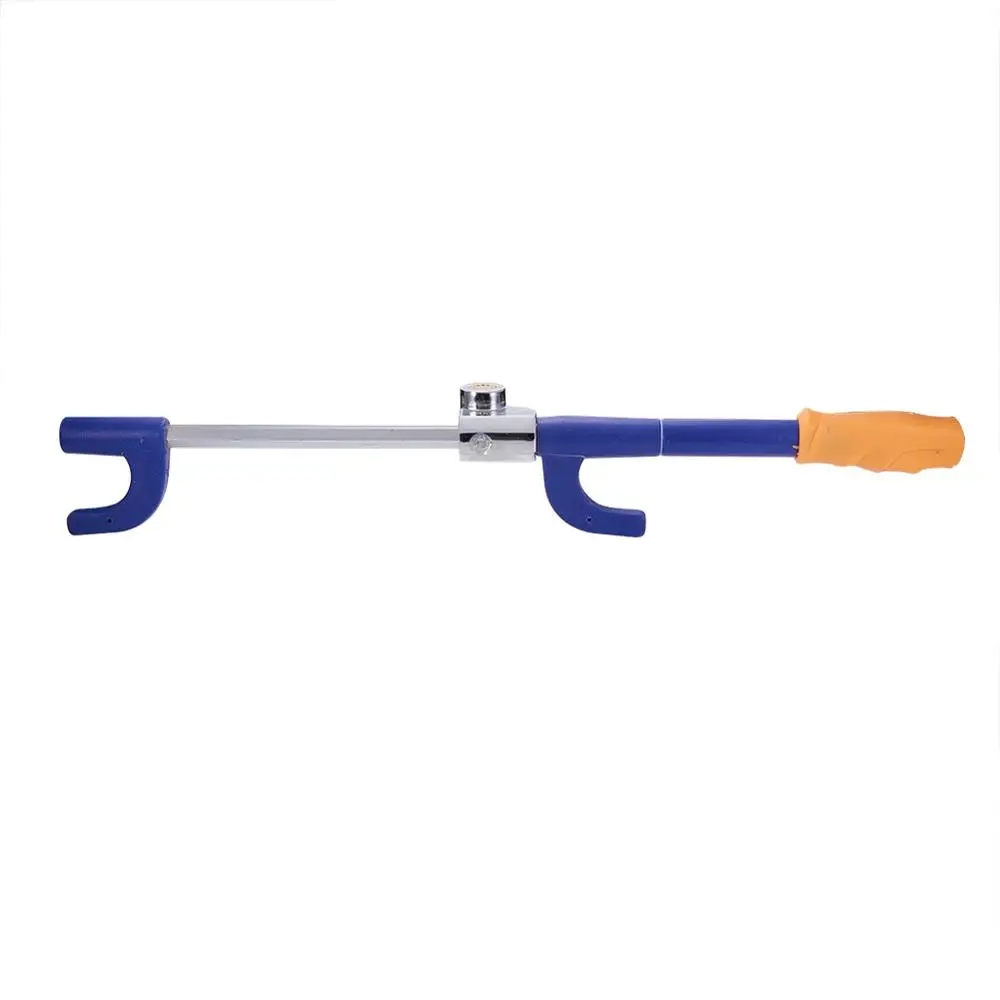 

Universal Double Protection High Security Stainless Steel Steering Wheel Lock Heavy Duty Extendable Hook Car Steering Wheel Lock