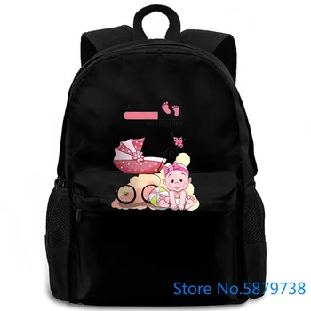 

Pregnancy Girl Is Loading Baby Maternity Perfect Punk women men backpack laptop travel school adult student
