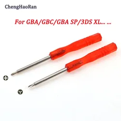 1pc Red handle Cross Triangle Screwdriver for PS4/PS5/PSP/PSV/GBA/GBC/GBA SP/Wii game machine Y  +  screwdriver