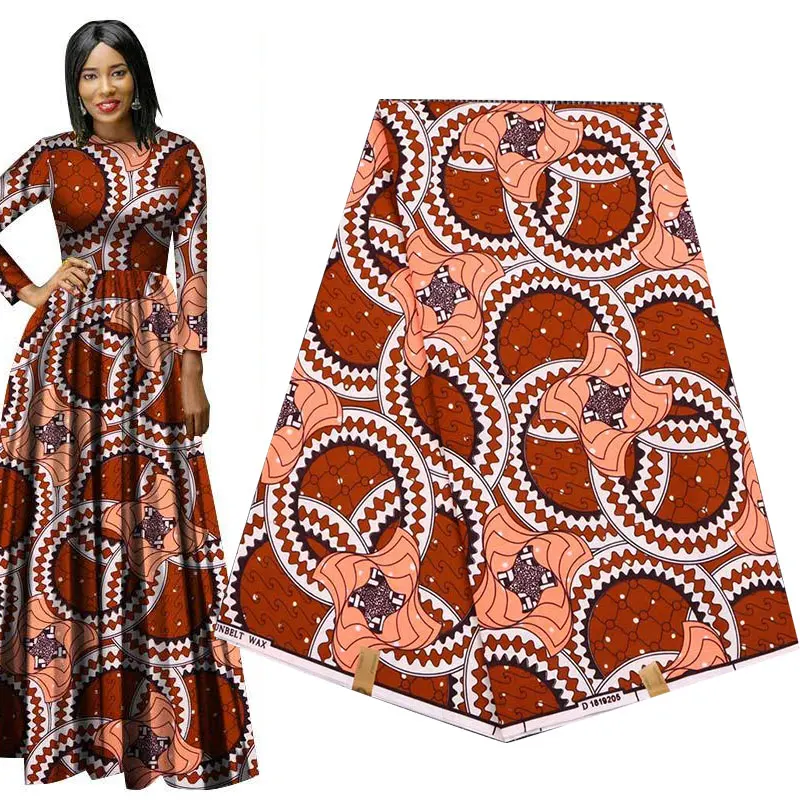 Анкара ткань красный узор 24 набивные ткани полный полиэстер набивная ткань Африканская национальная ткань швейная ткань