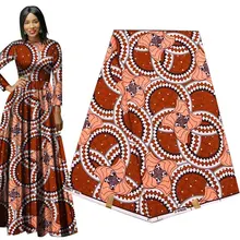 Анкара ткань красный узор 24 набивные ткани полный полиэстер набивная ткань Африканская национальная ткань швейная ткань