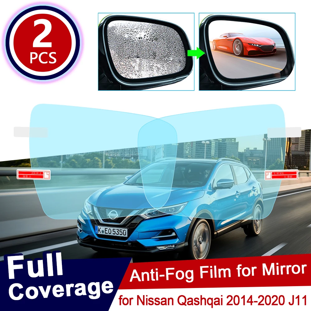 

for Nissan Qashqai 2014~2020 J11 Car Rearview Mirror Protective Film Anti Dazzle Waterproof Rainproof Anti Fog Car Sticker 2019