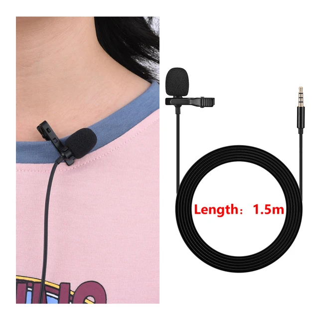 IiiMymic-Micrófono de solapa omnidireccional de 3,5mm, Clip de corbata para ios, Android, teléfono móvil, PC, portátil, grabación - Imagen 4