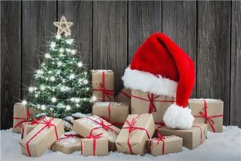 

SHUOZHIKE Vinyl Custom Christmas Photography Backdrops Prop flower and Wood Planks theme Photo Studio Background W191023-33