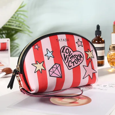 Продукт креативная Подушка косметичка, модная распылительная рисованная полиуретановая сумка, женская сумка для стирки - Цвет: Бургундия