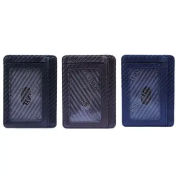 

RFID Blocking Mini Bifold Wallet Men Slim Wallet With PU Leather Front Pocket Money Clip Wallet