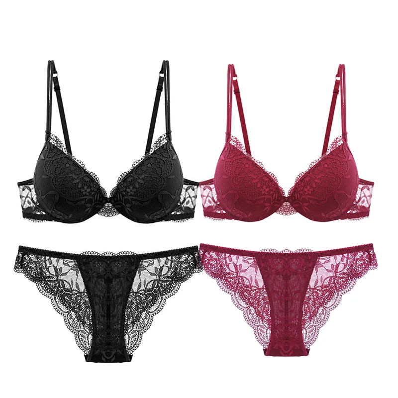 Il merletto sexy della biancheria intima della giovane donna di Varsbaby raccoglie la biancheria femminile floreale registrabile 2 insiemi/lotto_voghion.com