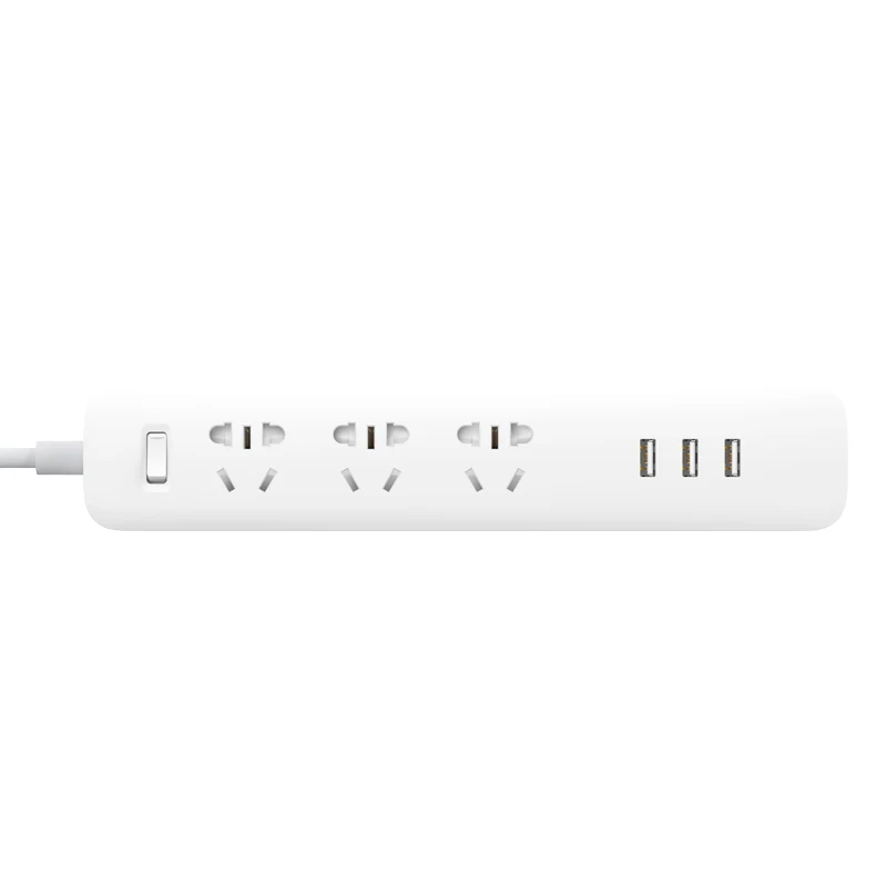 Новинка удлинитель питания Xiaomi Mijia QC3.0 27 Вт для быстрой зарядки 3 USB + гнезда