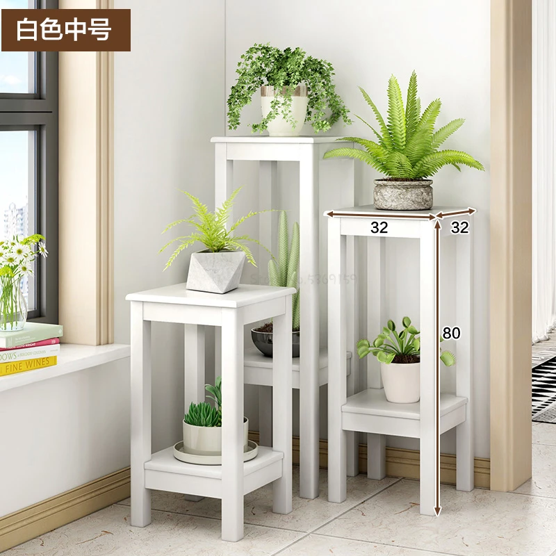rackwhite80cm Посадочный тип, дерево, цветок, для помещения, гостиная, земля, Многоэтажный зеленый Луо, хлорофитум, балкон, полки для цветочных Горшков - Цвет: rackwhite80cm
