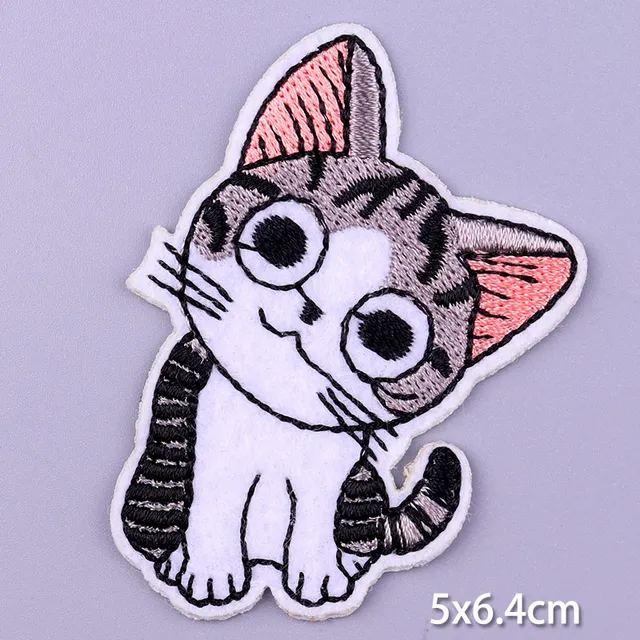 DIY Cartoon Cat Dog Patches On Clothes Animal Patch Unicorn Letter Embroidered Patch Iron On Patches For Clothing Stickers Badge PE1511CT