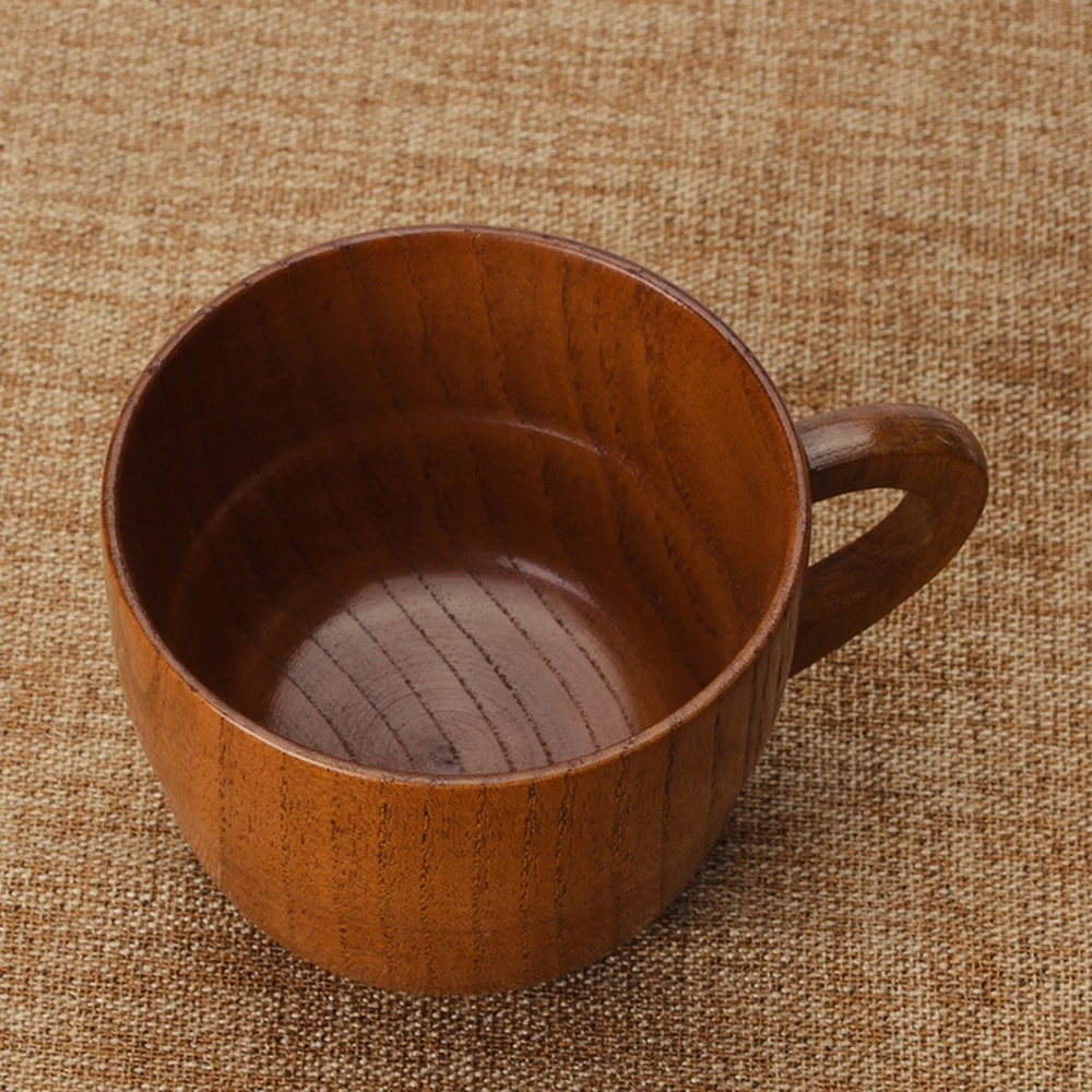 185 мл Дерево ююба чашка с ушной ручкой деревянная креативная чашка Двойная Японская чаша для чая
