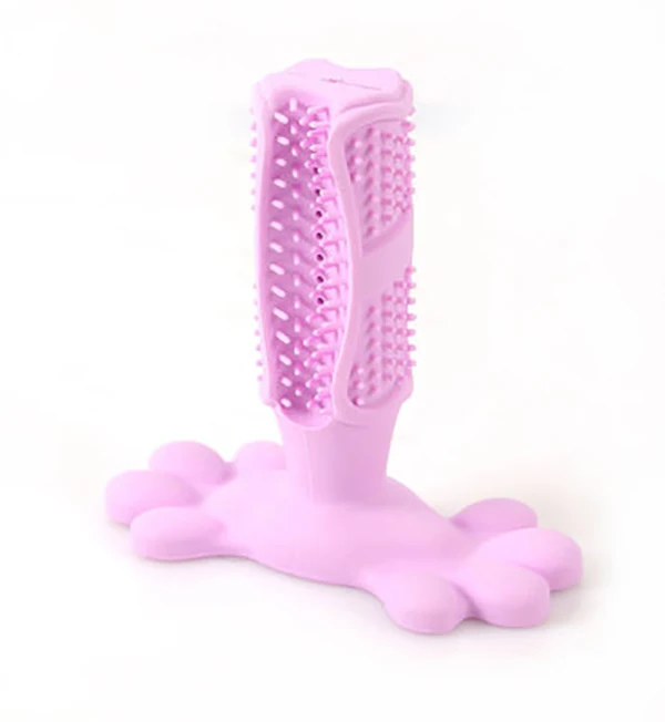 Дизайн собака Жевательная игрушечная щётка эффективная зубная щетка для собак Домашние животные уход за полостью рта собака Чистящая палочка игрушки для собак чистка зубов - Цвет: Pink