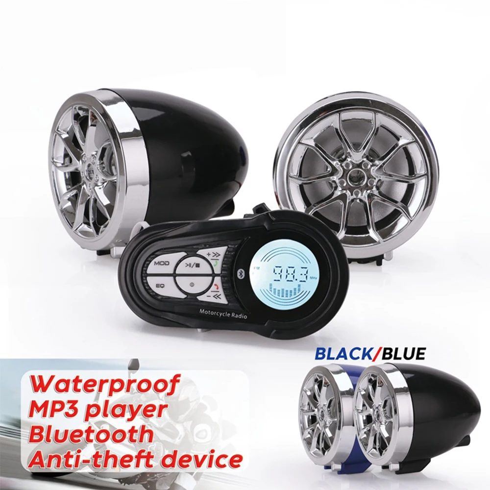 Водонепроницаемый Bluetooth стерео усилитель для мотоцикла колонки система крепления на руль аудиоусилитель