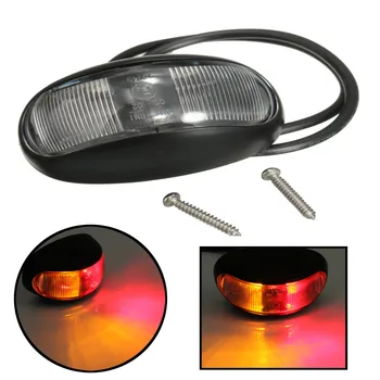 

Universal 2 LED Car Truck Red Amber Multi-volt Side Marker Light Lamp Indicator Turn Signals Tail Lights Parking Light Lamp