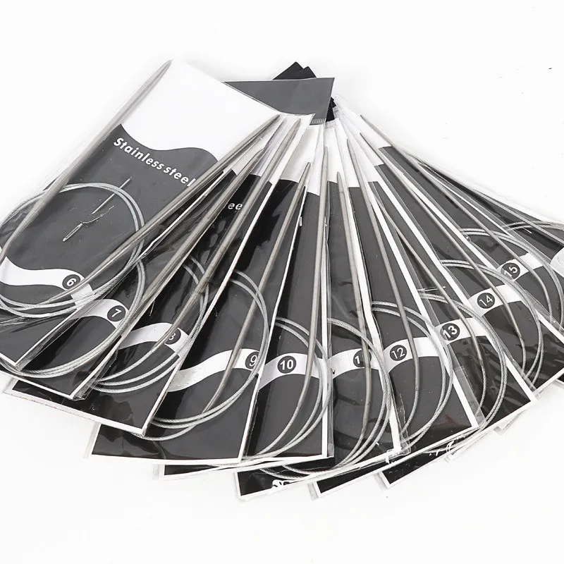 

1PC Circular Crochet Stainless Steel 80cm Knitting Sweater Needles Weaving Craft Pins 6mm 7mm 8mm Needlework Tools High Quality