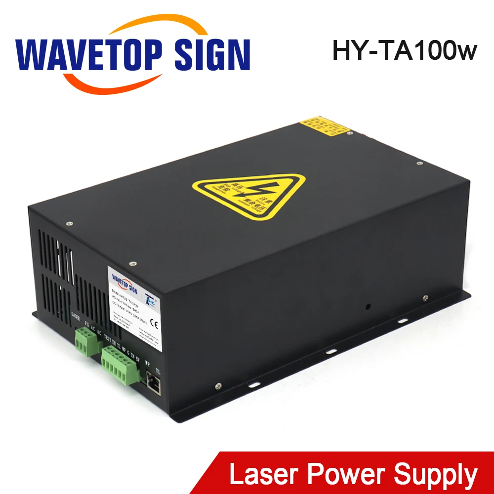 WaveTopSign 100W CO2 лазерный Питание источник HY-TA100 для Лазерная гравировальная и режущая