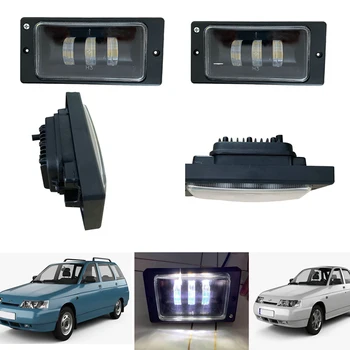 

2pcs Fog Lamp Assembly Super Bright 12v Led Fog Light for lada 2110 -2117 Fog Lights front fog Lamps