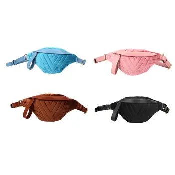 

Hot Sale Handbags Portable Delicate Design Fashion Fanny Chest Bag Women Velvet Shoulder Pack Waist Retro Zip Phone Pouch